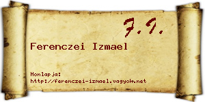 Ferenczei Izmael névjegykártya